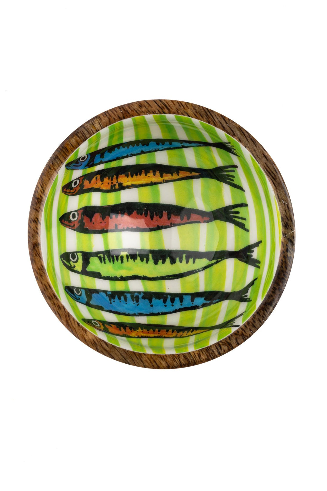 Rainbow Sardine Nibble Bowl – Green | Shoeless Joe