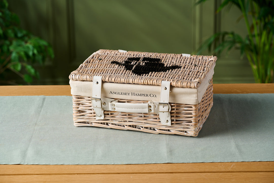 14" White Wicker Hamper Basket (Fits Approx. 8–12 Items)