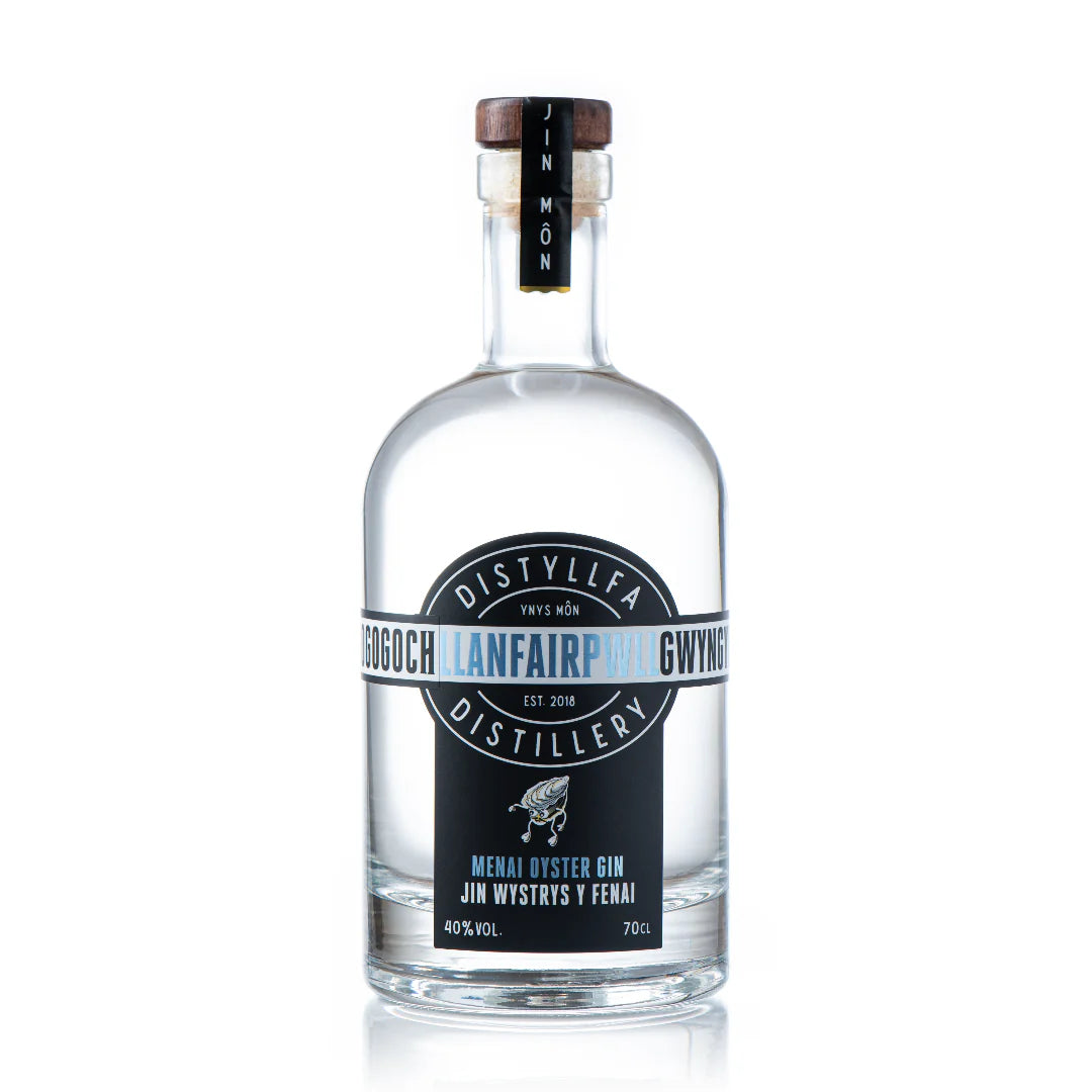 Menai Oyster Gin 70cl | Llanfairpwll Distillery | Anglesey Hamper Co.