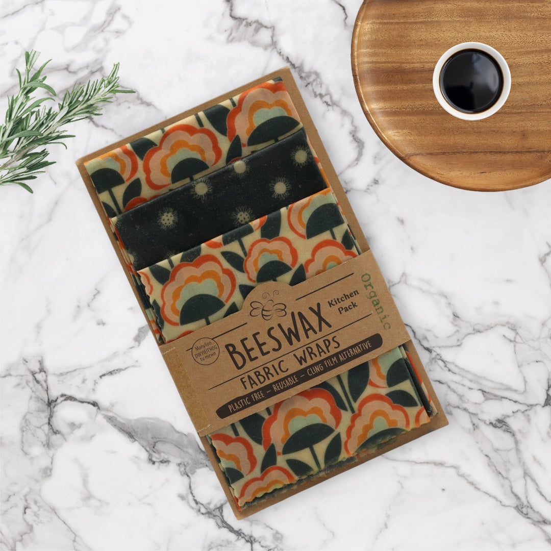 Organic Kitchen Pack | Beeswax Fabric Wraps | Anglesey Hamper Co.