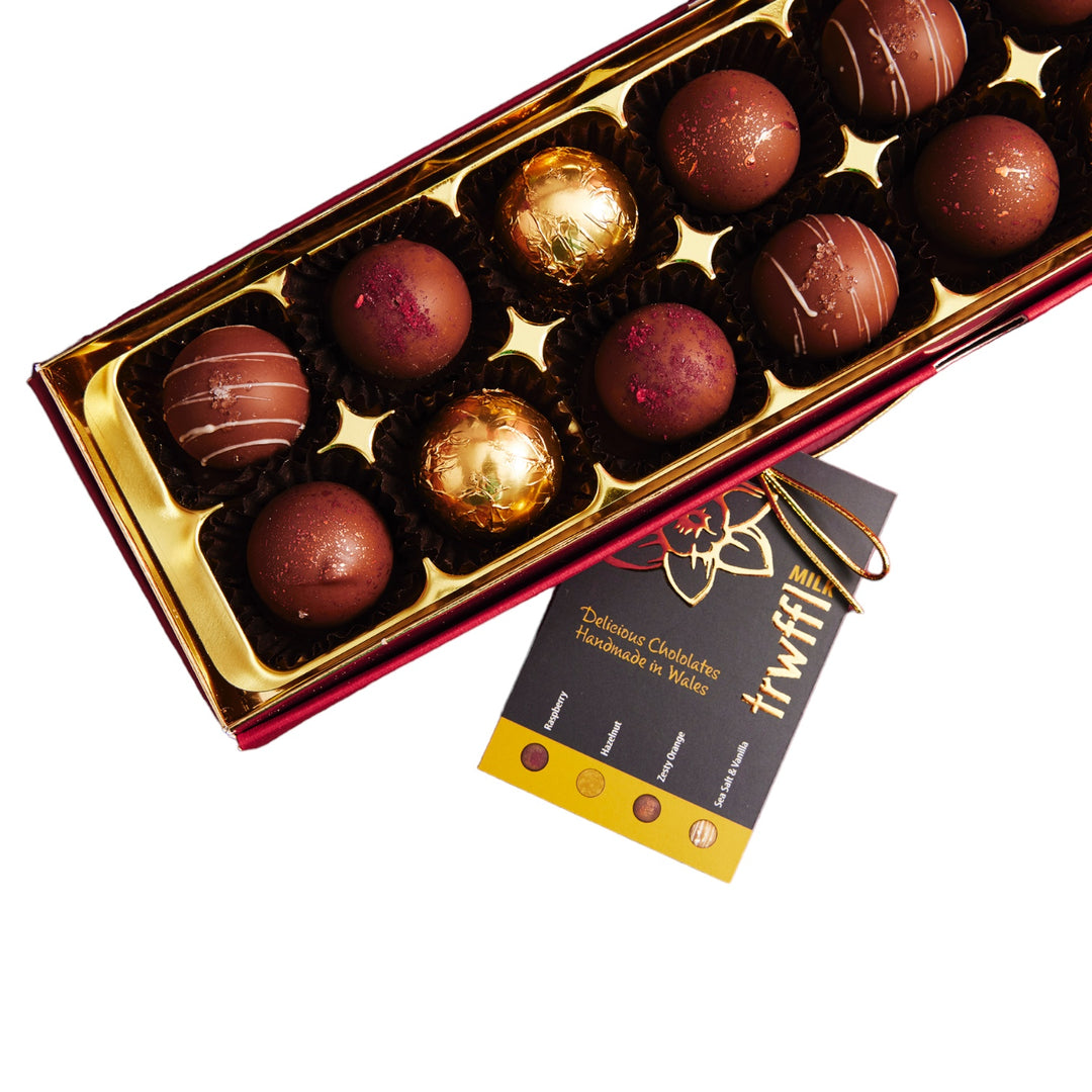 16 Mixed Milk Chocolate Box | Trwffl | Anglesey Hamper Co.