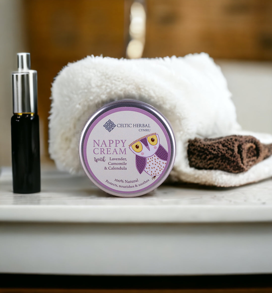 Nappy Cream with Lavender, Camomile & Calendula 75g | Celtic Herbal Cymru | Anglesey Hamper Co.