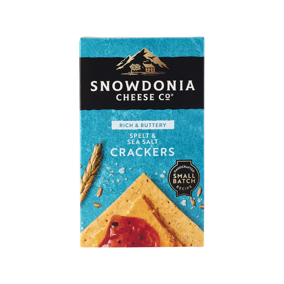 Spelt & Sea Salt Crackers | Snowdonia Cheese | Anglesey Hamper Co.
