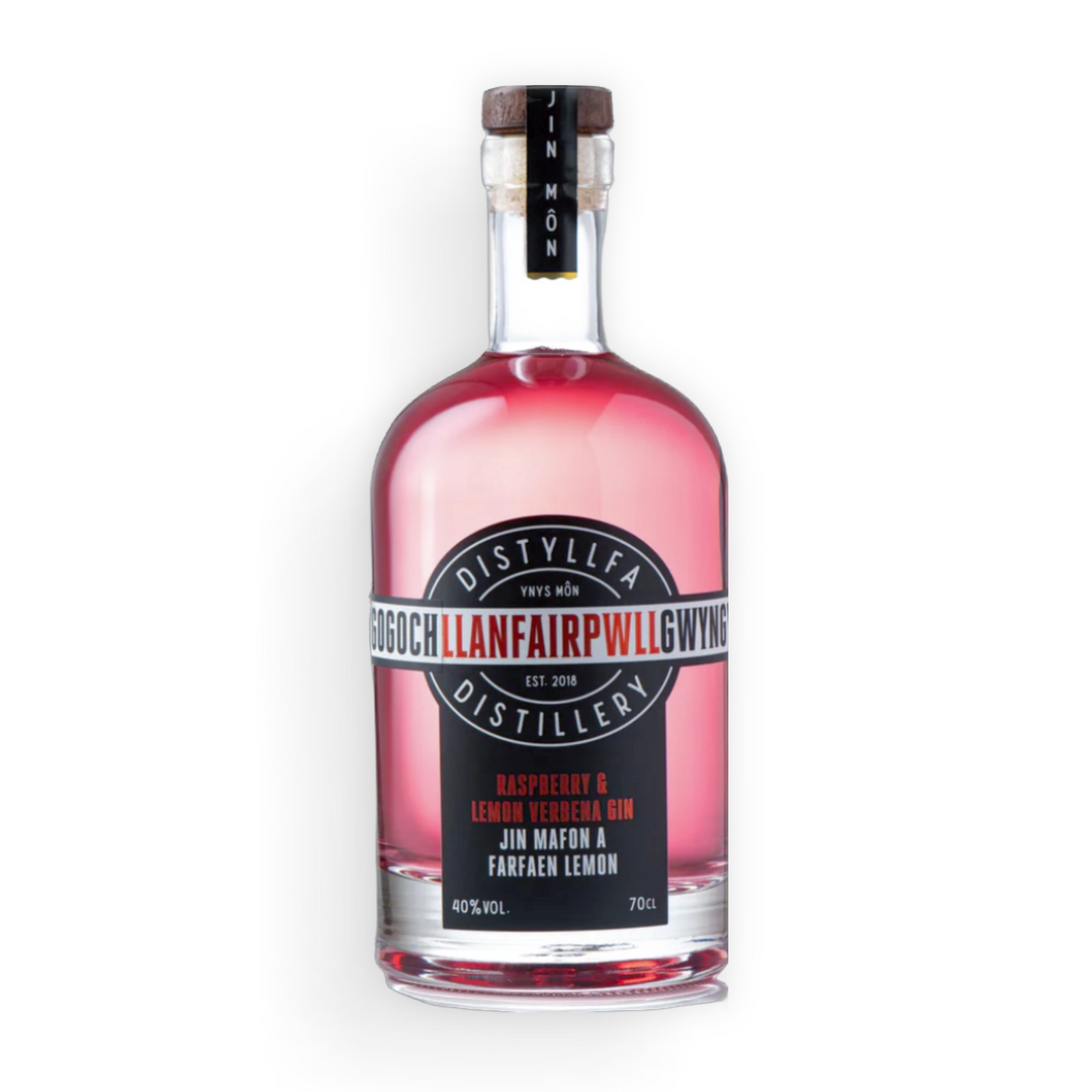 Raspberry & Lemon Verbena Gin 70cl | Llanfairpwll Distillery | Anglesey Hamper Co.