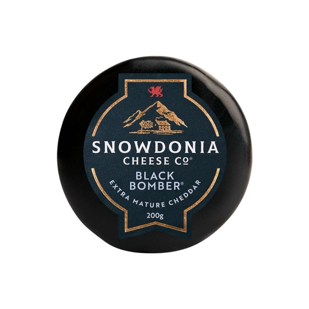 Caws Eryri - Bomber Du (Cheddar Aeddfed Ychwanegol)