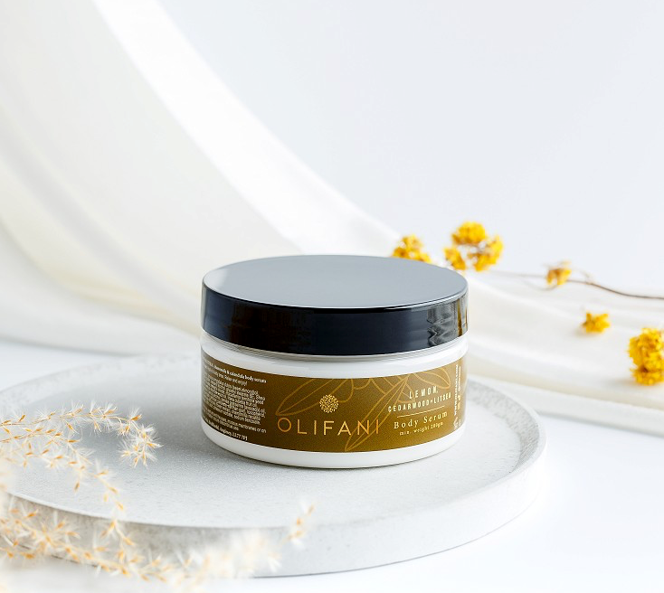 Lemon, Cedarwood & Litsea Body Serum | Olifani | Anglesey Hamper Co.
