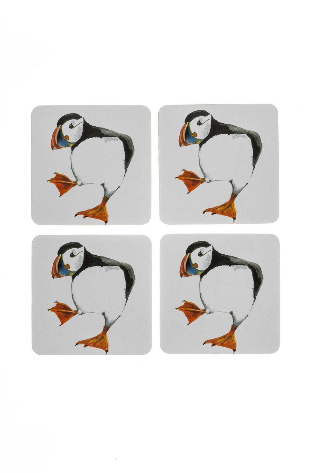 Puffin Cork Backed Coasters (Set of 4) | Shoeless Joe