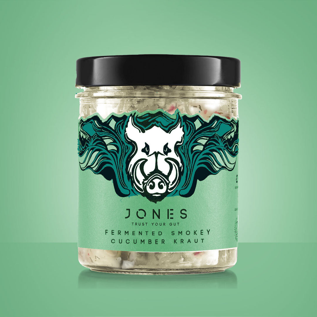 Fermented Smokey Cucumber Kraut – 200g | Jones Trust Your Gut | Anglesey Hamper Co.