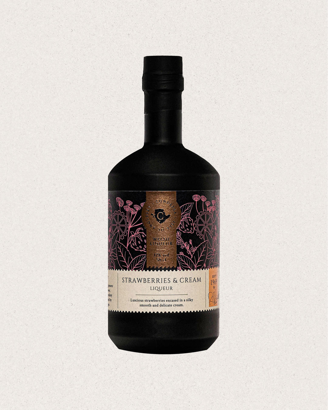 Strawberries & Cream Liqueur – 50cl | Condessa | Anglesey Hamper Co.