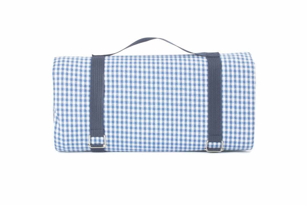 Blue & White Gingham Picnic Blanket | Anglesey Hamper Co.
