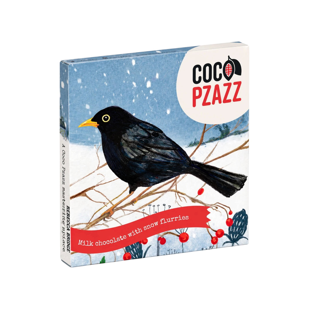 Blackbird Milk Chocolate Snow Flurry Bar 80g | Coco Pzazz