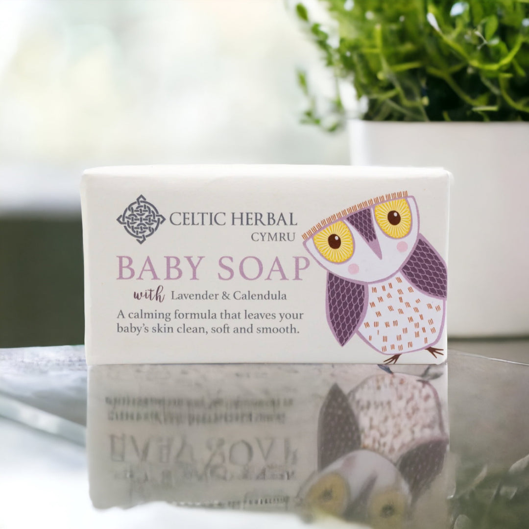 Baby Soap with Lavender & Calendula 100g | Celtic Herbal Cymru | Anglesey Hamper Co.