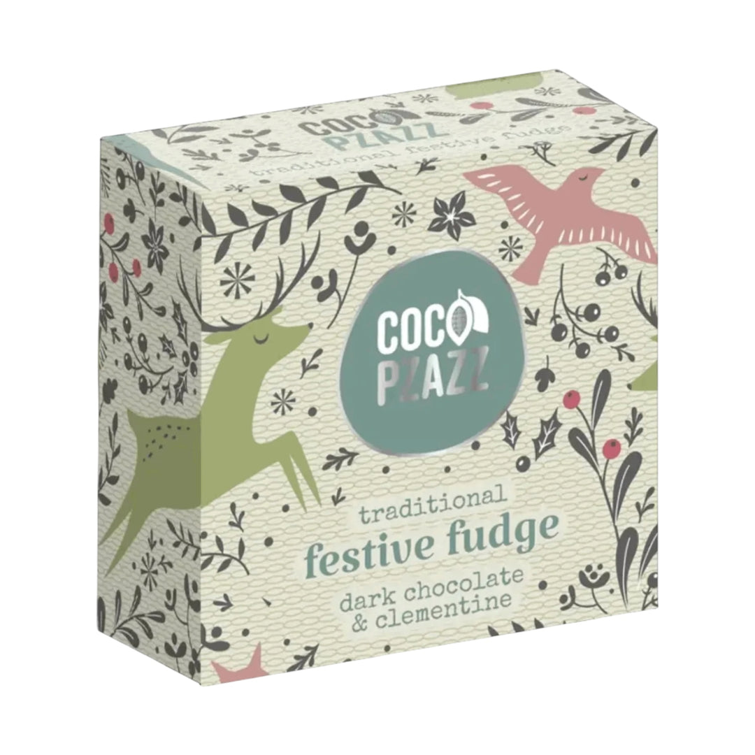 Dark Chocolate &amp; Clementine Festive Fudge 150g | Coco Pzazz
