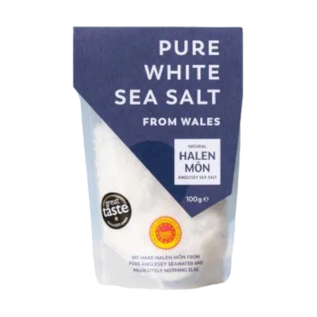Pure White Sea Salt 100g | Halen Mon | Anglesey Hamper Co.