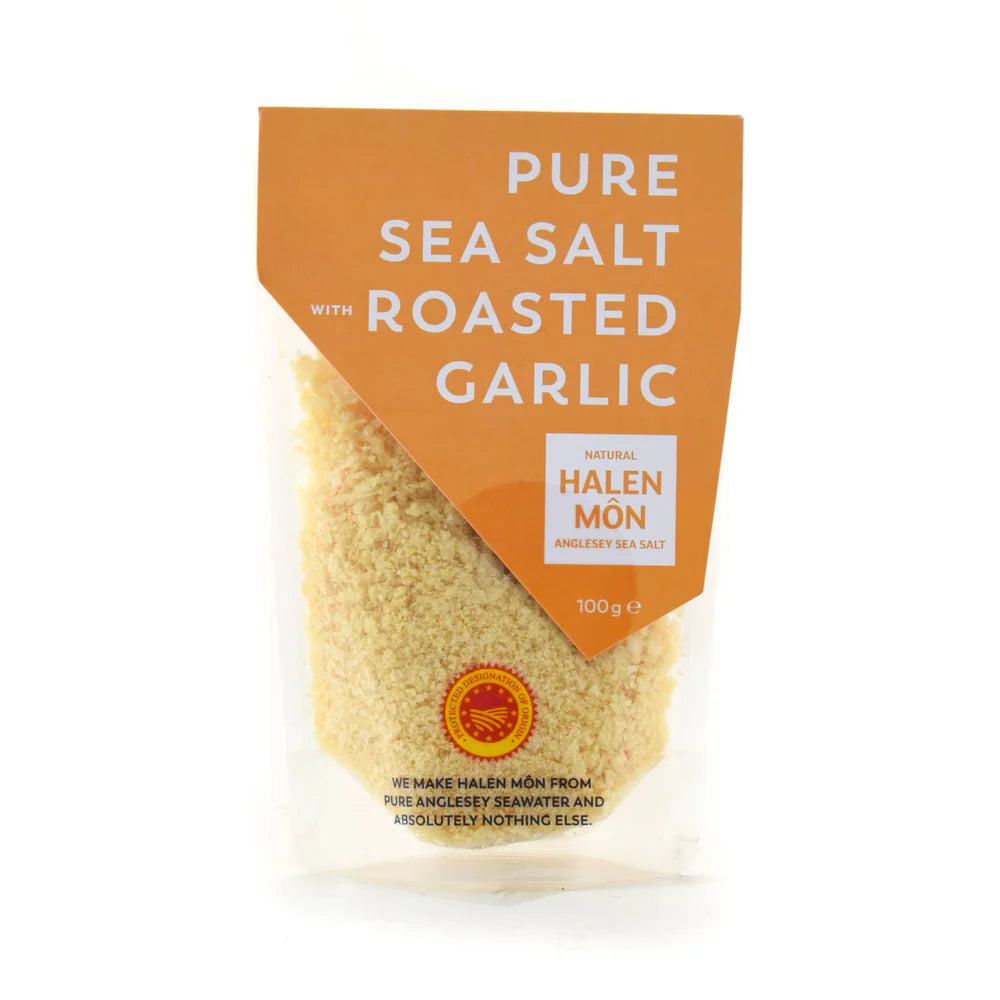 Garlic Sea Salt 100g | Halen Môn | Anglesey Hamper Co.