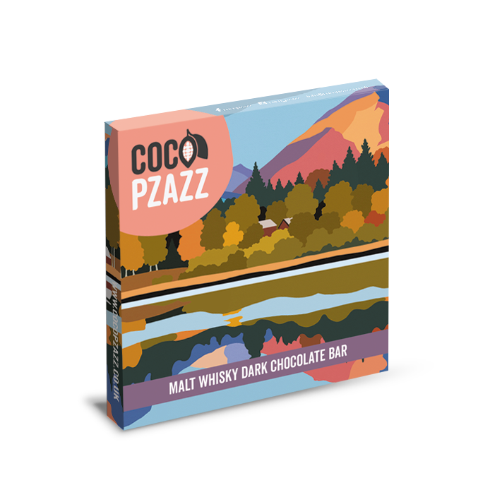 Sue Scott Malt Whisky Dark Chocolate Bar 80g | Coco Pzazz