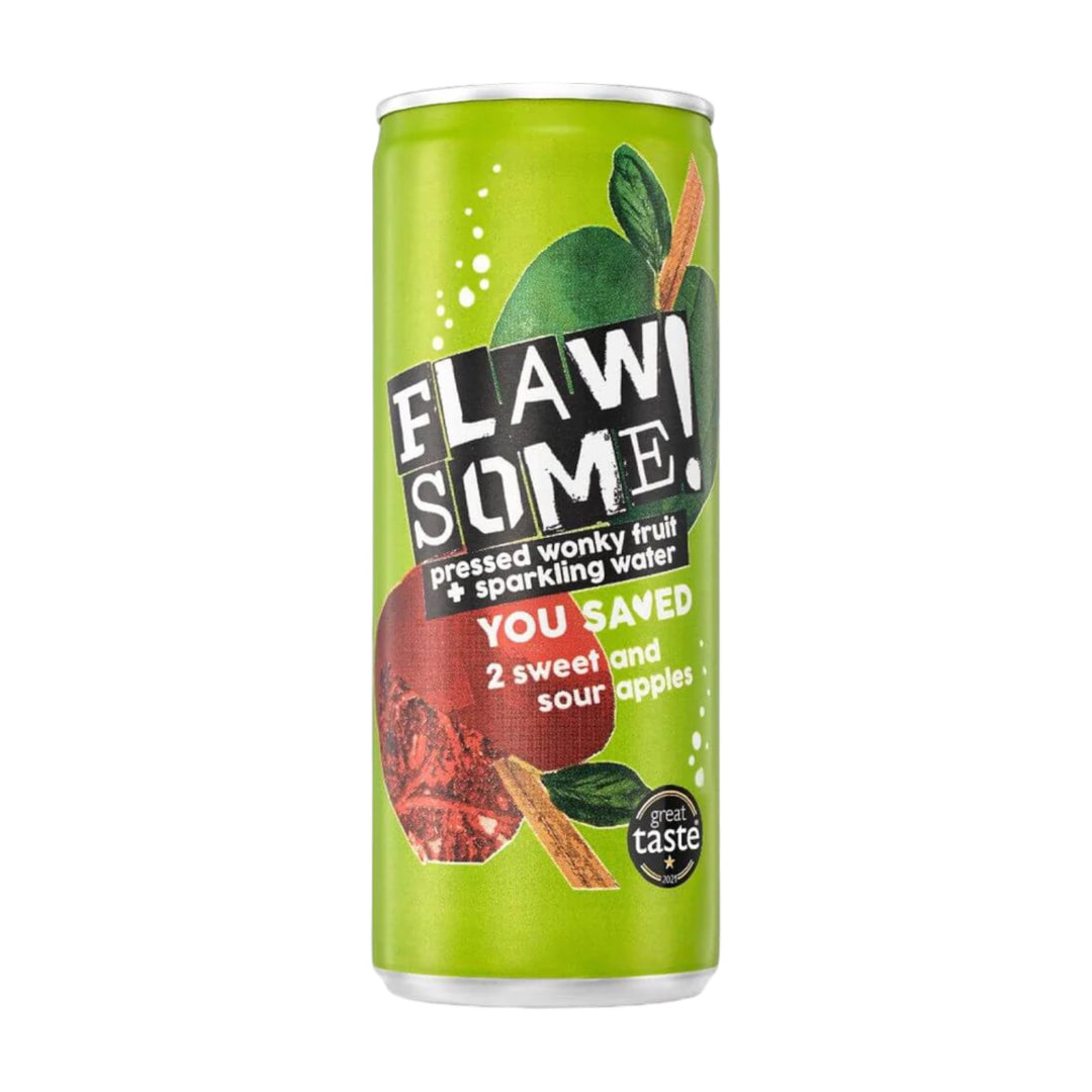Apple & Sour Cherry Lightly Sparkling Juice 250ml | Flawsome! | Anglesey Hamper Co.