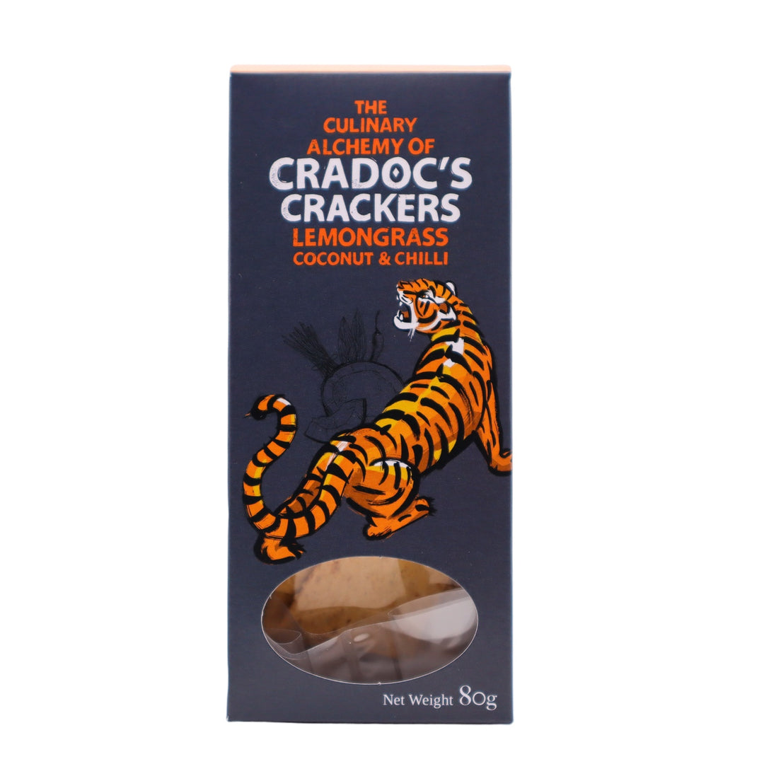 Lemongrass Coconut & Chilli Crackers | Cradoc's Crackers | Anglesey Hamper Co.