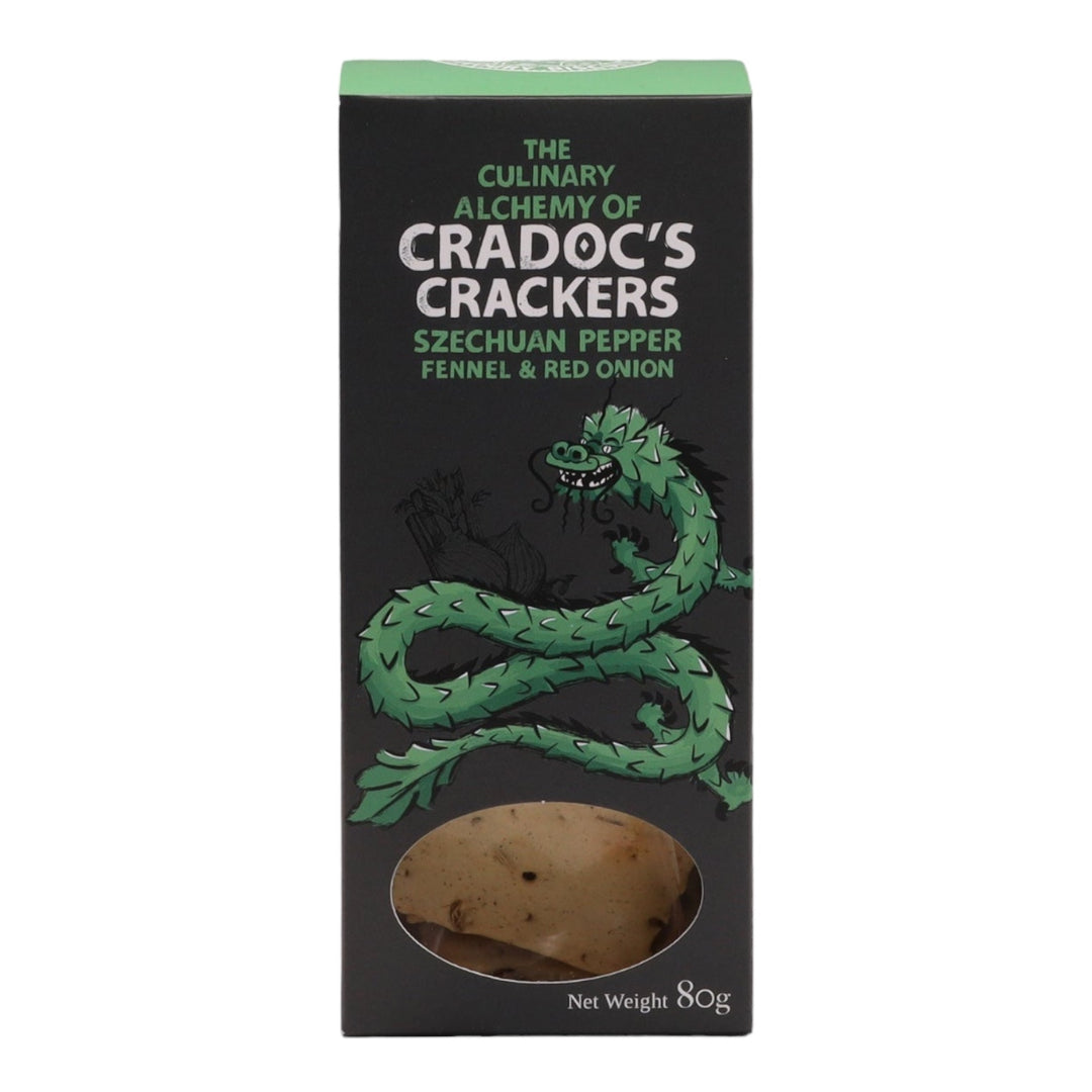 Szechuan Peppercorn, Fennel, and Red Onion Crackers | Cradoc's Crackers | Anglesey Hamper Co.