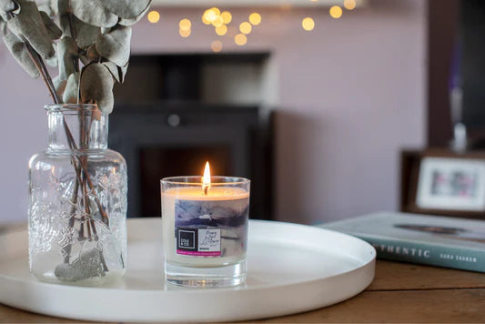 Mary Jane Flower Winter Candle Fig & Cassis | Cole & Co. | Anglesey Hamper Co.