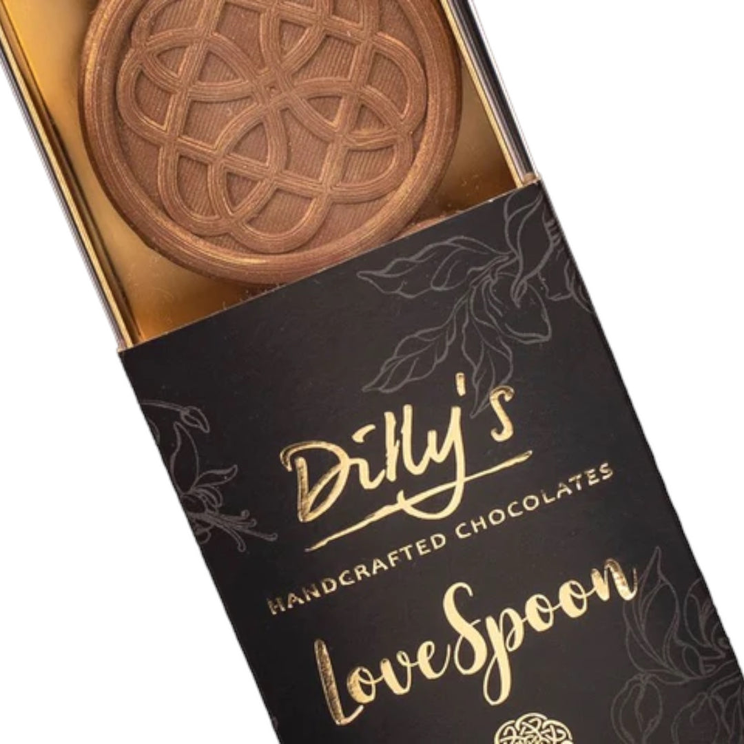 Milk Chocolate Lovespoon | Dilly’s Handcrafted Chocolates | Anglesey Hamper Co.