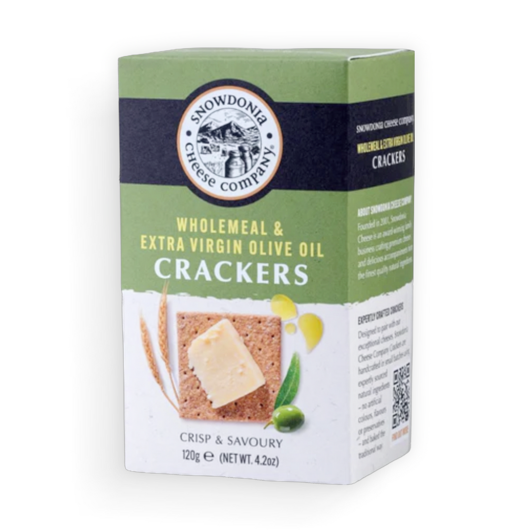 Wholemeal and Extra Virgin Olive Oil Crackers | Snowdonia Cheese | Anglesey Hamper Co.