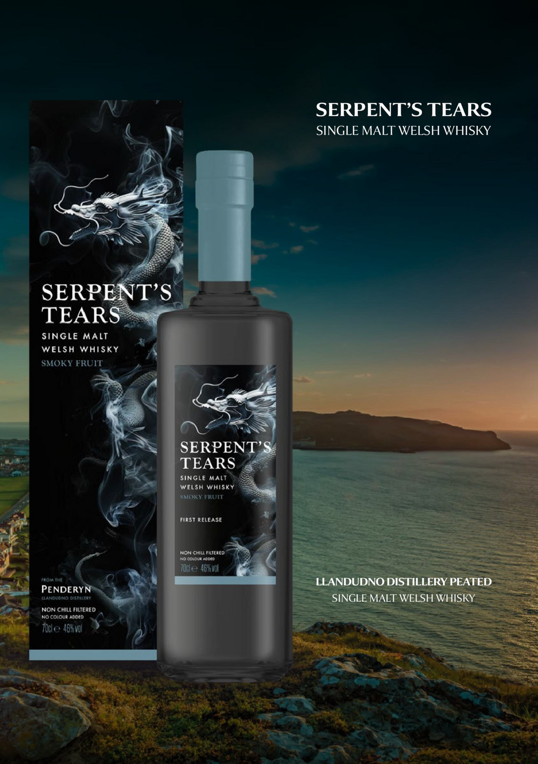 Serpent’s Tears Peated Single Malt Whisky – | Penderyn | Anglesey Hamper Co.