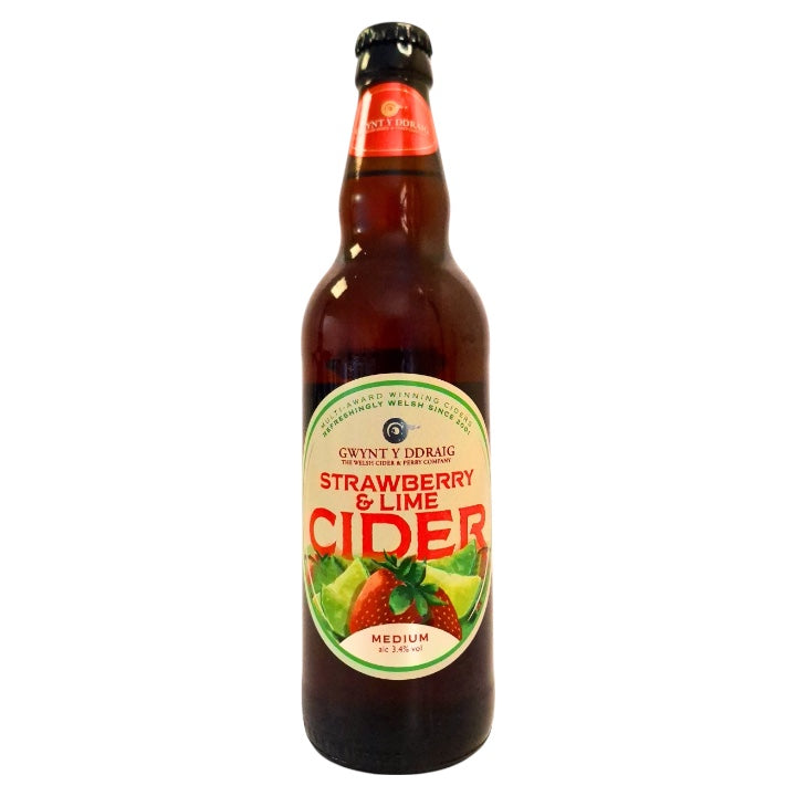 Strawberry & Lime Cider 500ml | Gwynt y Ddraig