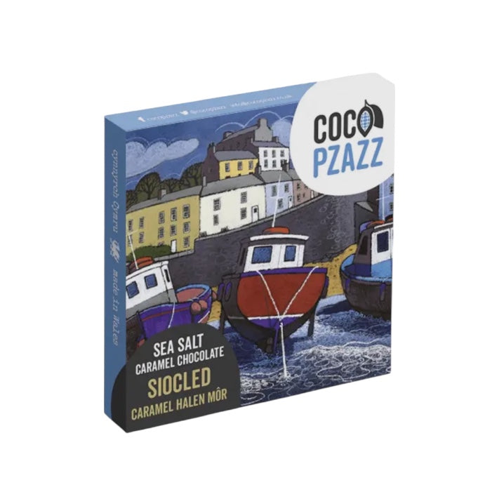 Siocled Caramel Halen Mor Milk Chocolate Bar 80g | Coco Pzazz