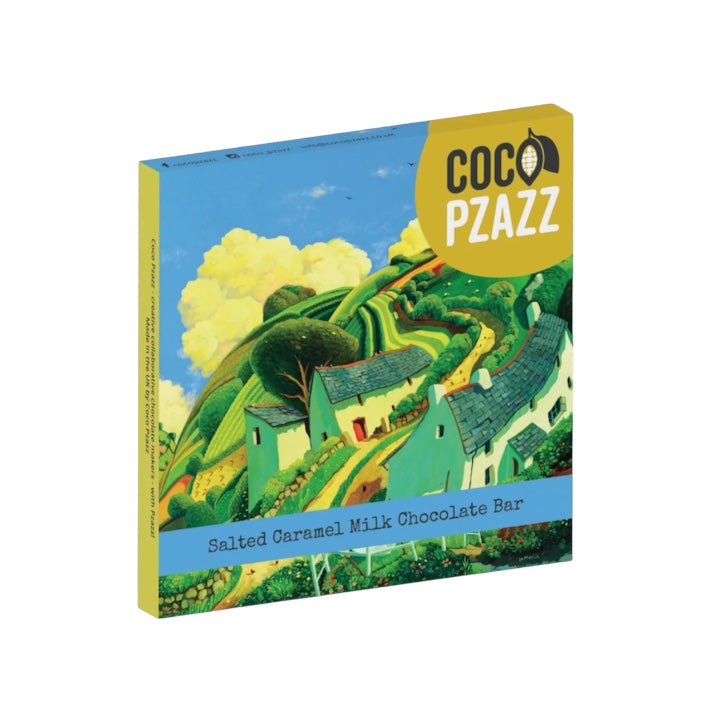 Salted Caramel Milk Chocolate Bar 80g | Coco Pzazz
