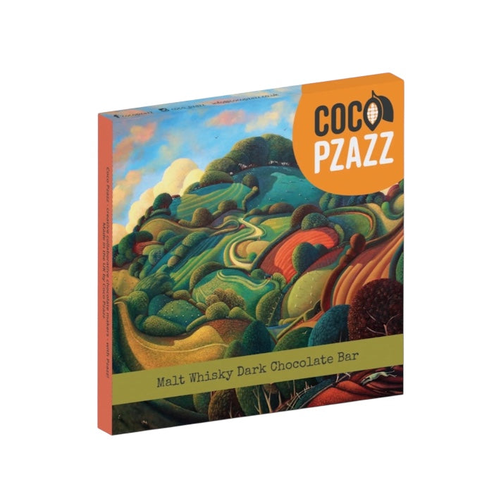 Vegan Malt Whisky Dark Chocolate Bar 80g | Coco Pzazz