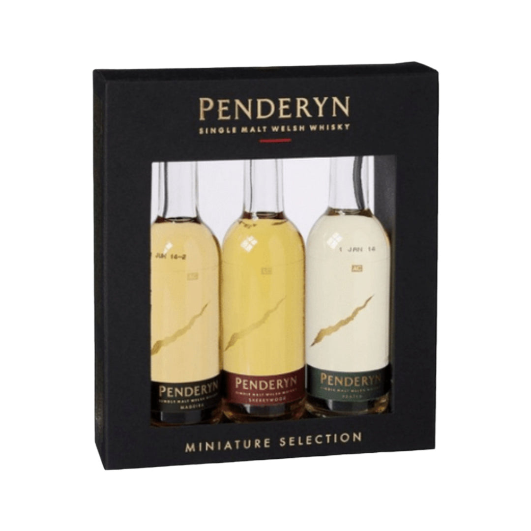 x3 Gold Gift Pack 5cl | Penderyn Distillery | Anglesey Hamper Co.