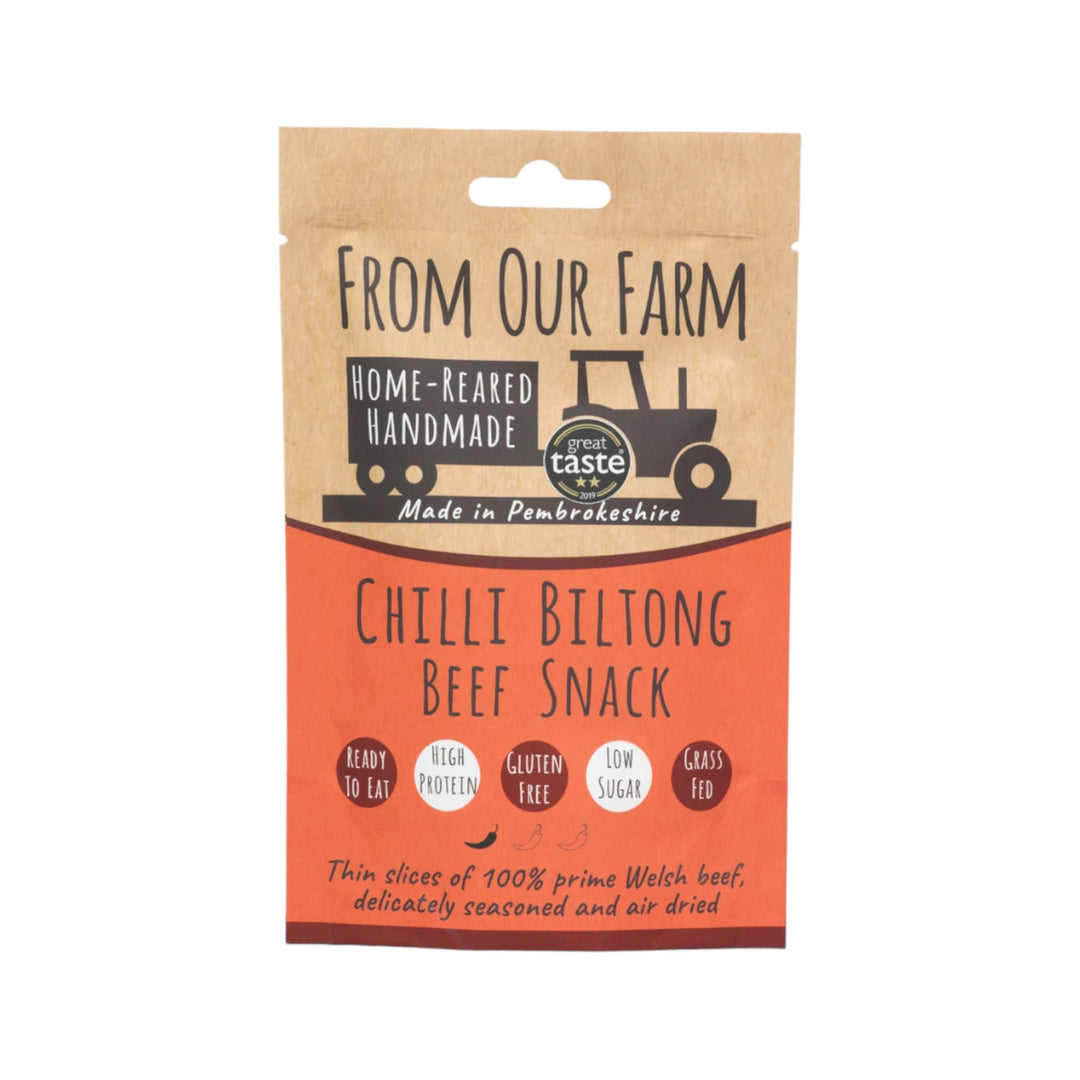 Chilli Biltong 35g | From Our Farm | Anglesey Hamper Co.