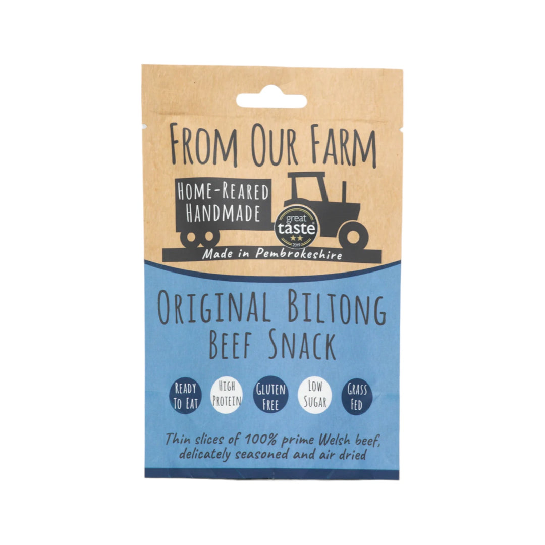 Original Flavour Biltong 35g | From Our Farm | Anglesey Hamper Co.