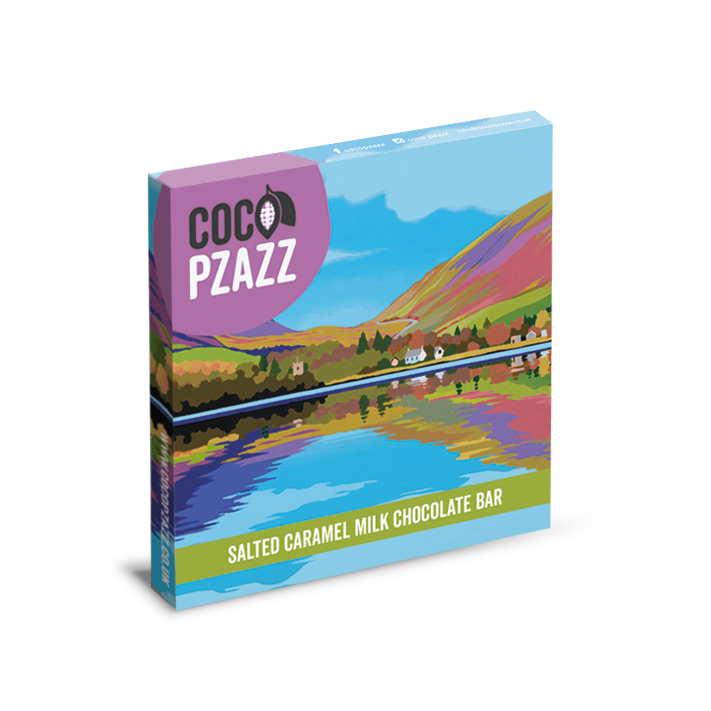 Sue Scott Salted Caramel Milk Chocolate Bar 80g | Coco Pzazz