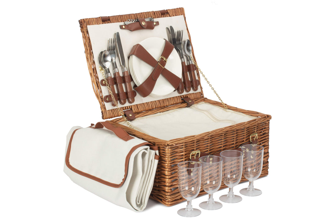 4 Person Classic Fitted Hamper Basket