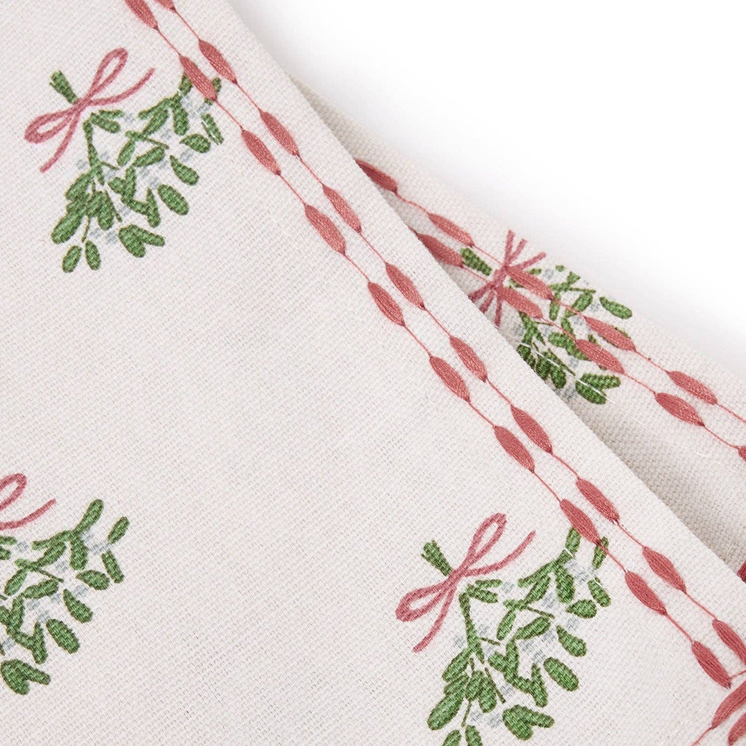 Mistletoe Embroidered Napkins (Set of 4)