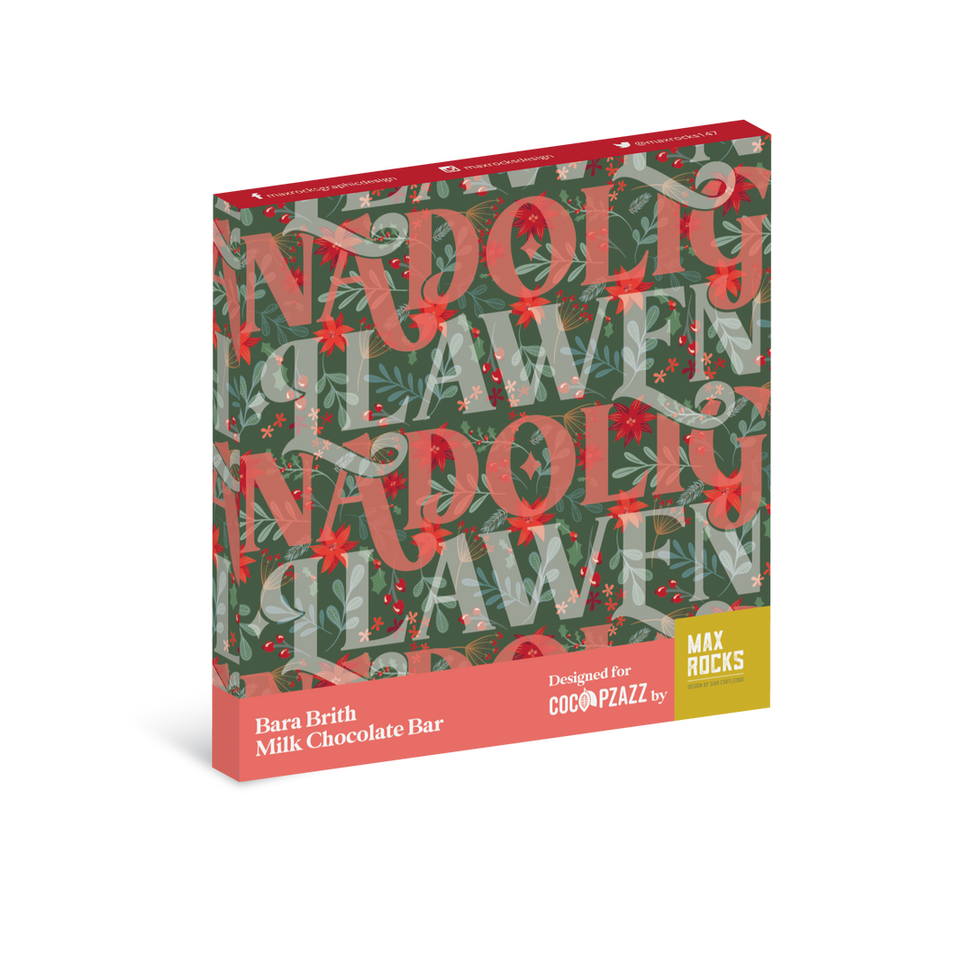 Christmas Bara Brith Milk Chocolate Bar | Max Rocks Design | Coco Pzazz