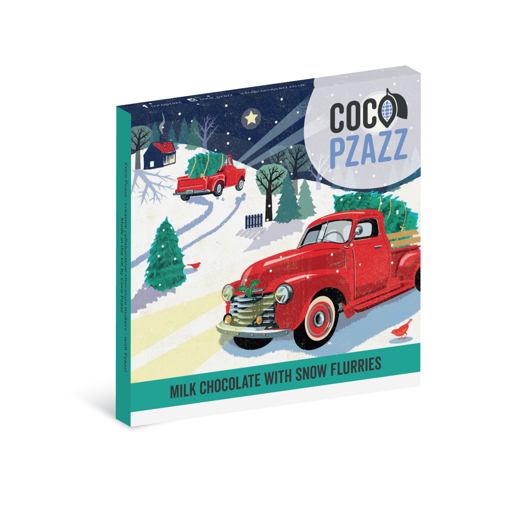 Christmas Milk Chocolate with Snow Flurries | Rocket68 | Coco Pzazz
