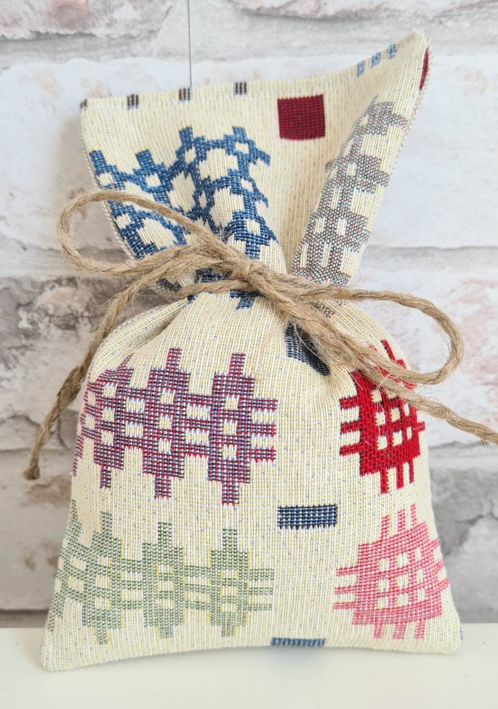 Welsh Blanket Tapestry Cotton Lavender Bag | Sweet Williams Handmade | Anglesey Hamper Co.