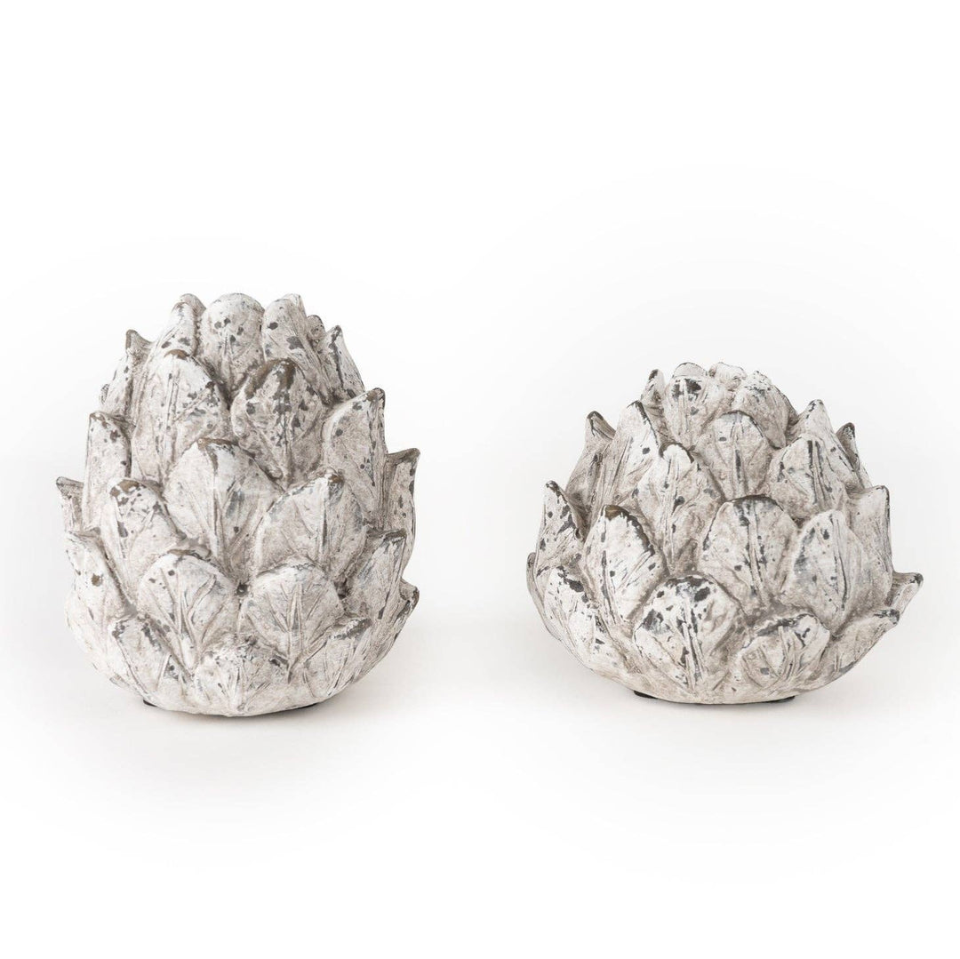 Large Artichoke Candleholder – Stone Finish