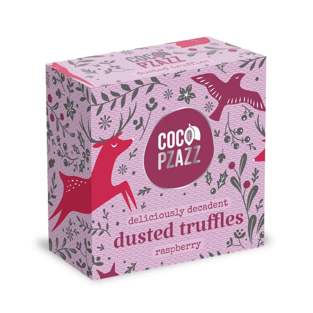 Christmas Raspberry Dusted Truffles | Coco Pzazz