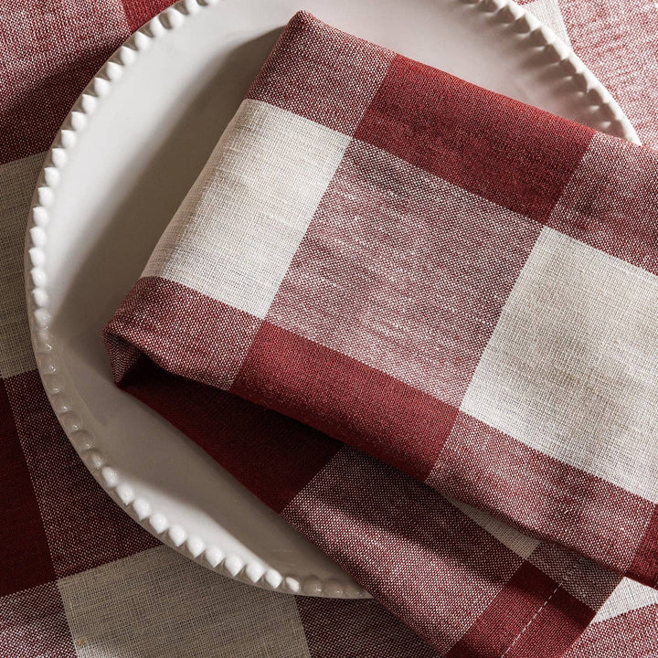 Rustic Red Gingham Napkins (Set of 4)