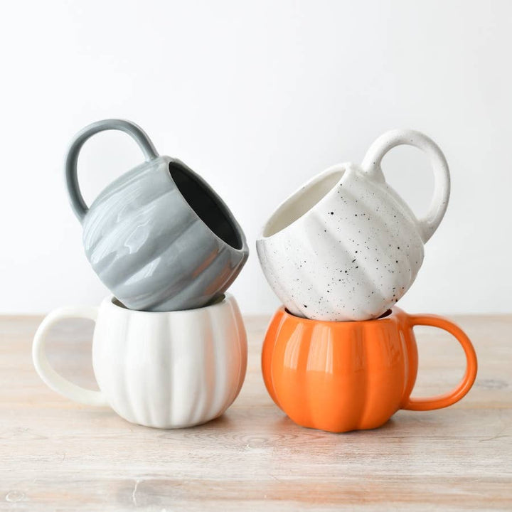White Pumpkin Ceramic Mug – 14.5cm