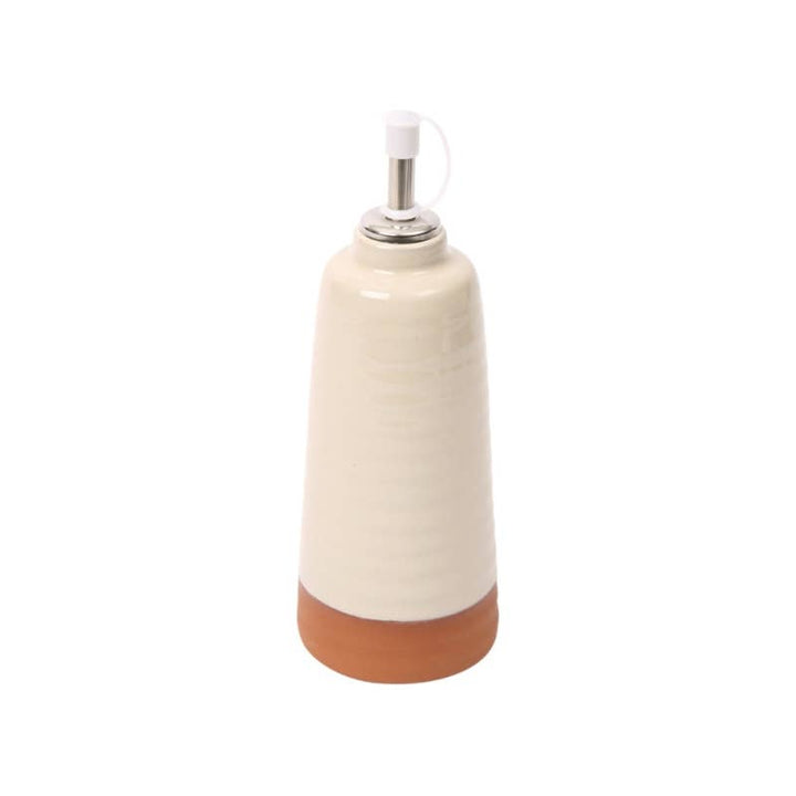 Porto Terracotta Ribbed Oil Drizzler – Stone