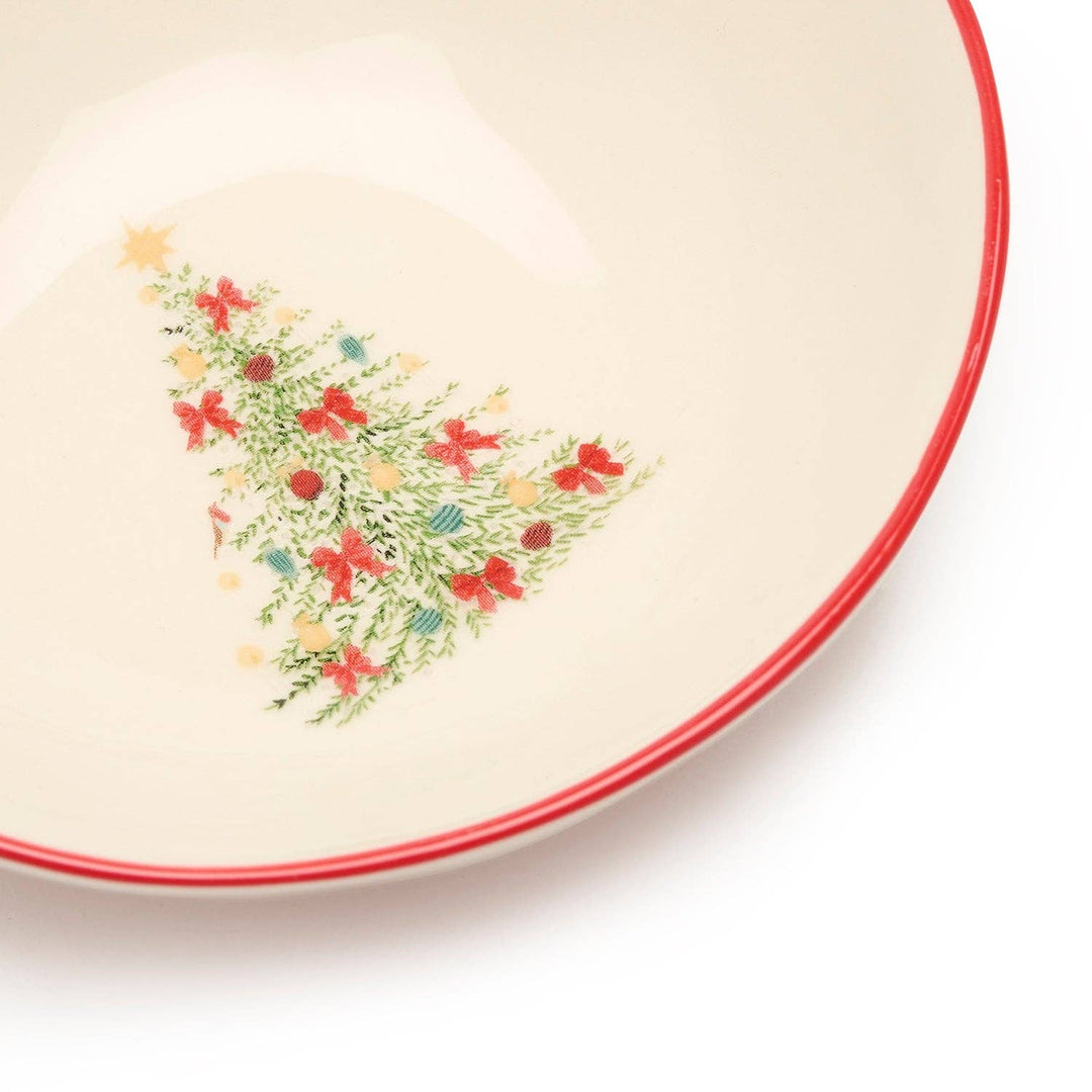 Cosy Christmas Stoneware Nibbles Bowl