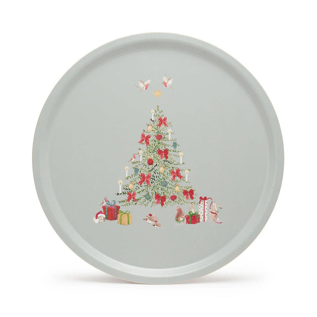 Cosy Christmas Circular Serving Tray