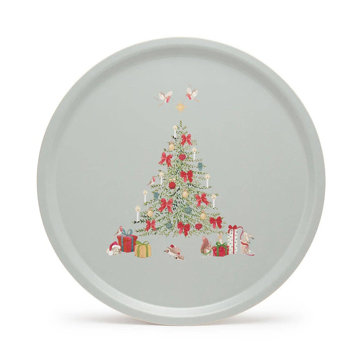 Cosy Christmas Circular Serving Tray