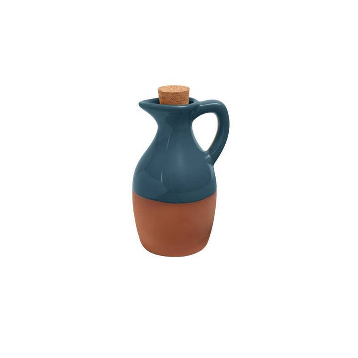 Sintra Glazed Terracotta Oil Drizzler – Ink Blue