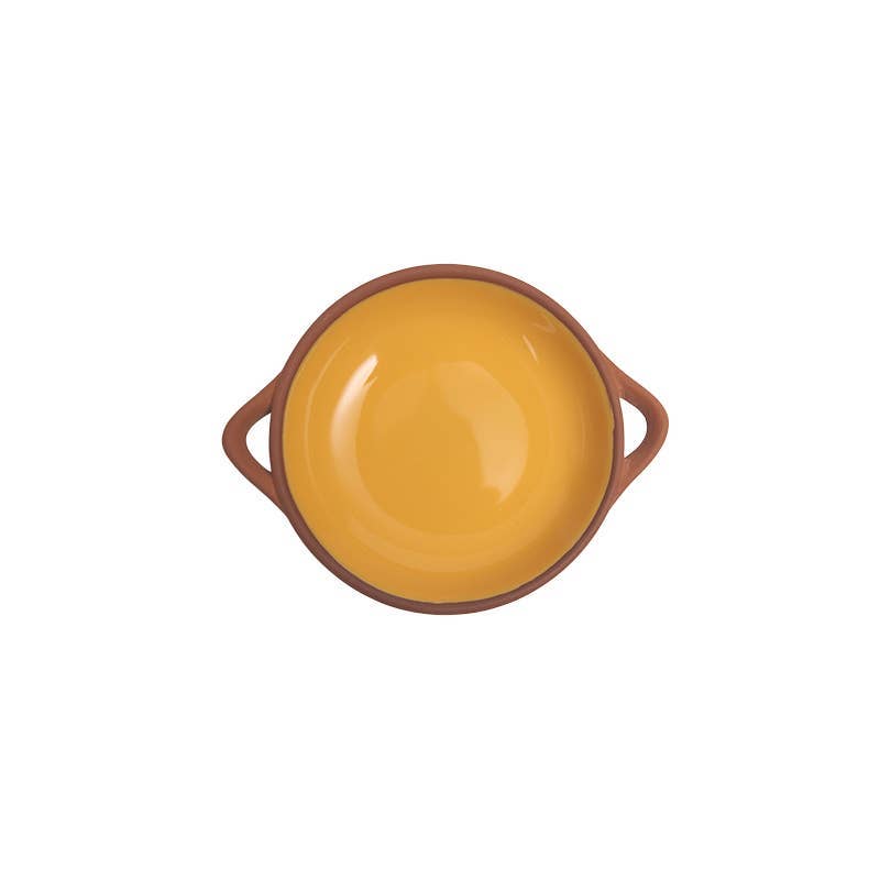 Sintra Small Glazed Terracotta Tapas Dish - Ochre (Yellow)